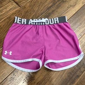 Girls size medium pink/purple athletic shorts